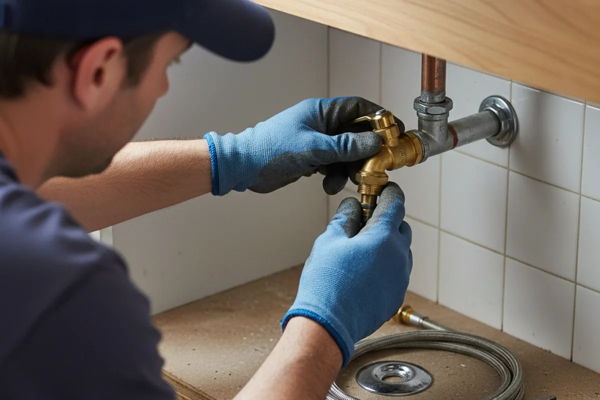 Shutoff valve and fitting work during Faucet and Fixture Repair in Highland Falls